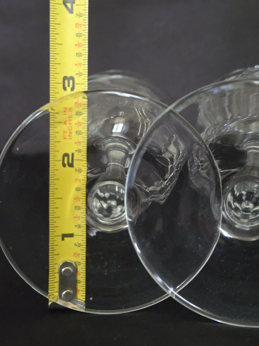 RARE Pier 1 Angled Crackle Glass 7pc Artisan Set - Carafe & 6 Hand-Blown Goblets